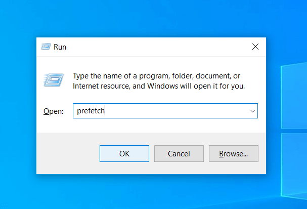 Image about how to access the prefetch folder to clean cache & junk from windows