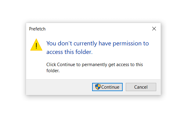 Image of the system permission prompt