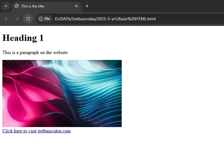 basic html