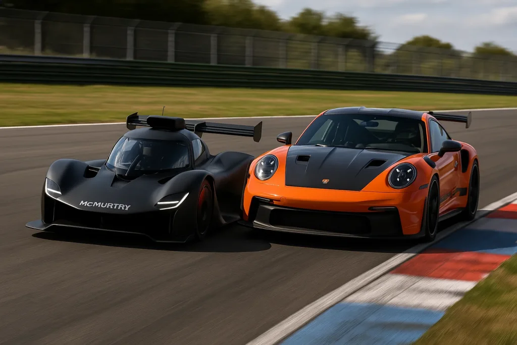 Ai generated McMurtry Speirling vs Porsche 911 GT3 RS