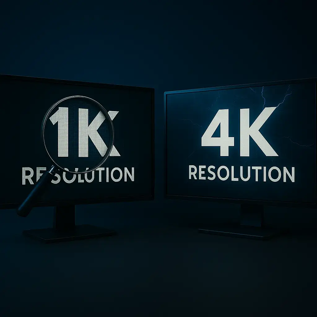 1K vs 4K display