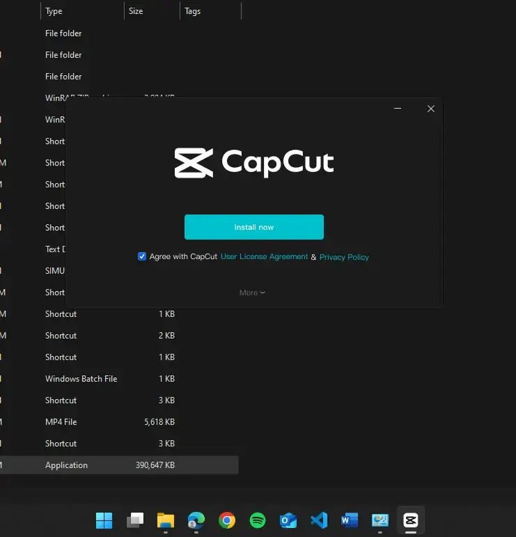 Installing CapCut to use pro features