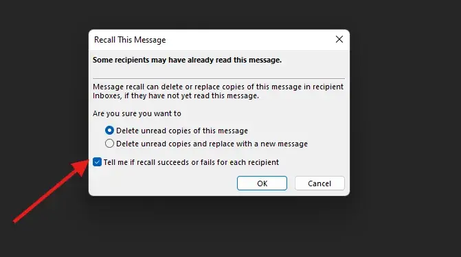 choose to get recall notifications in "How to recall an Email in Outlook"